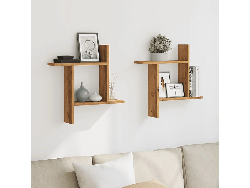 estantes de pared hechos a mano de madera de ingeniería de roble