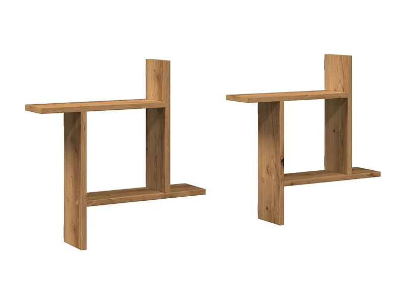 estantes de pared hechos a mano de madera de ingeniería de roble