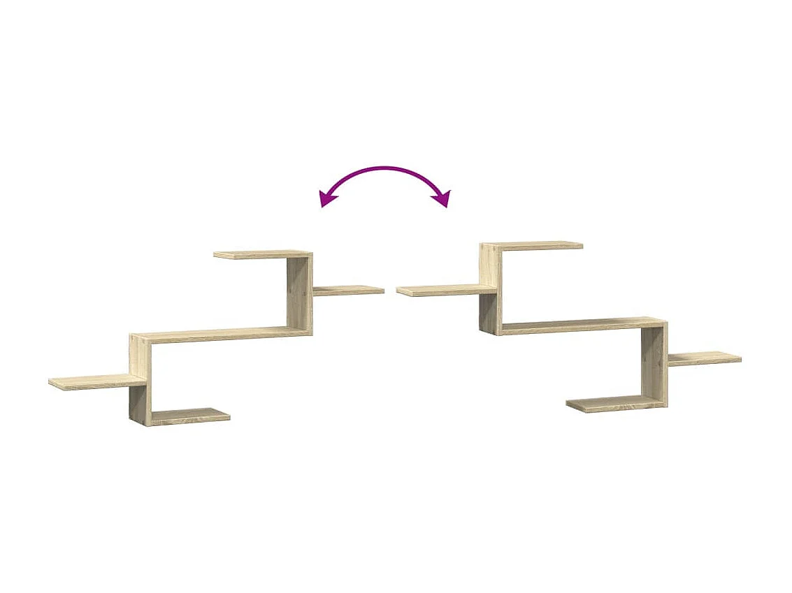 Estante de pared de roble Sonoma 104x15x49 cm madera de ingeniería