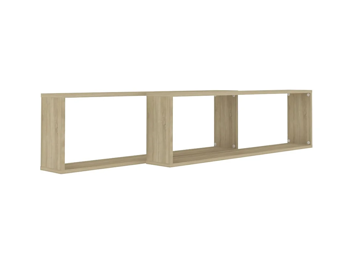 Mensole a cubo da parete a 2 pezzi, Sonoma Oak, legno ingegnerizzato