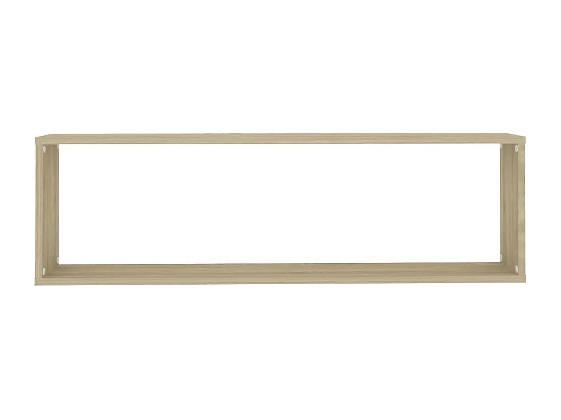 Étagères cube murales 2 pcs chêne sonoma bois d'ingénierie
