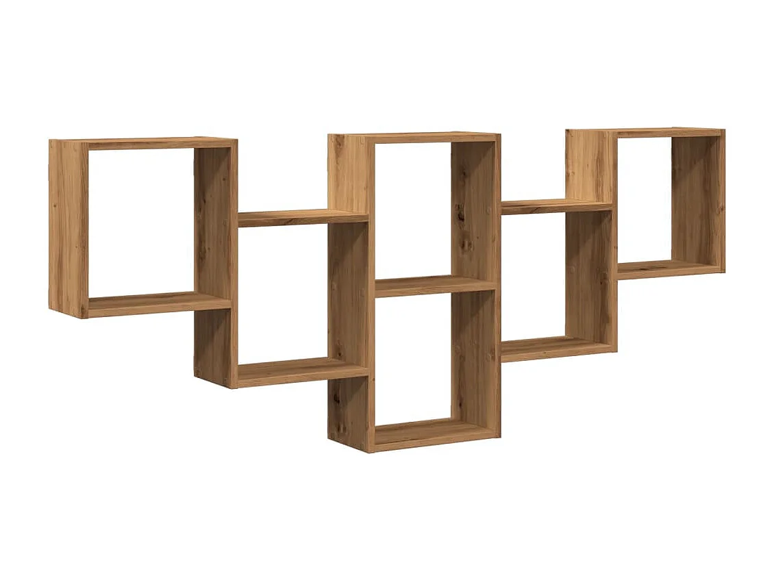 Mensola da parete in rovere realizzata a mano 159x18x66 cm in legno ingegnerizzato