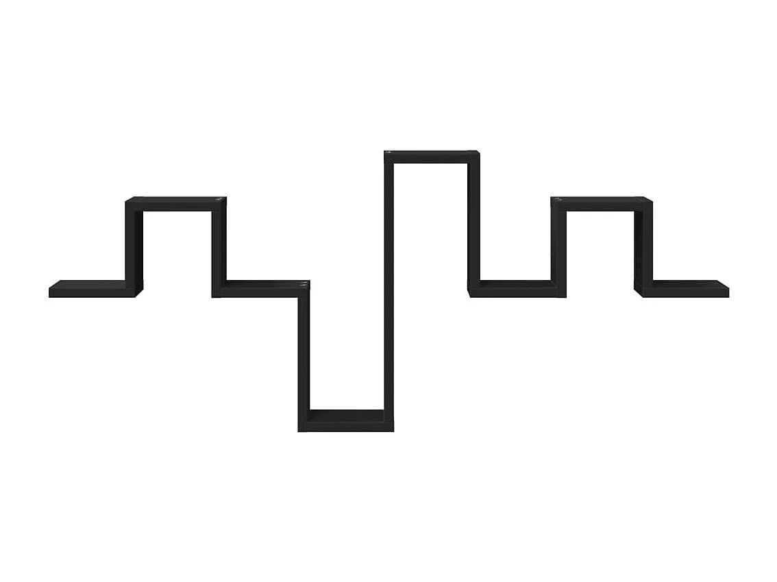 Estante de pared negro 104,5x10x43 cm madera de ingeniería