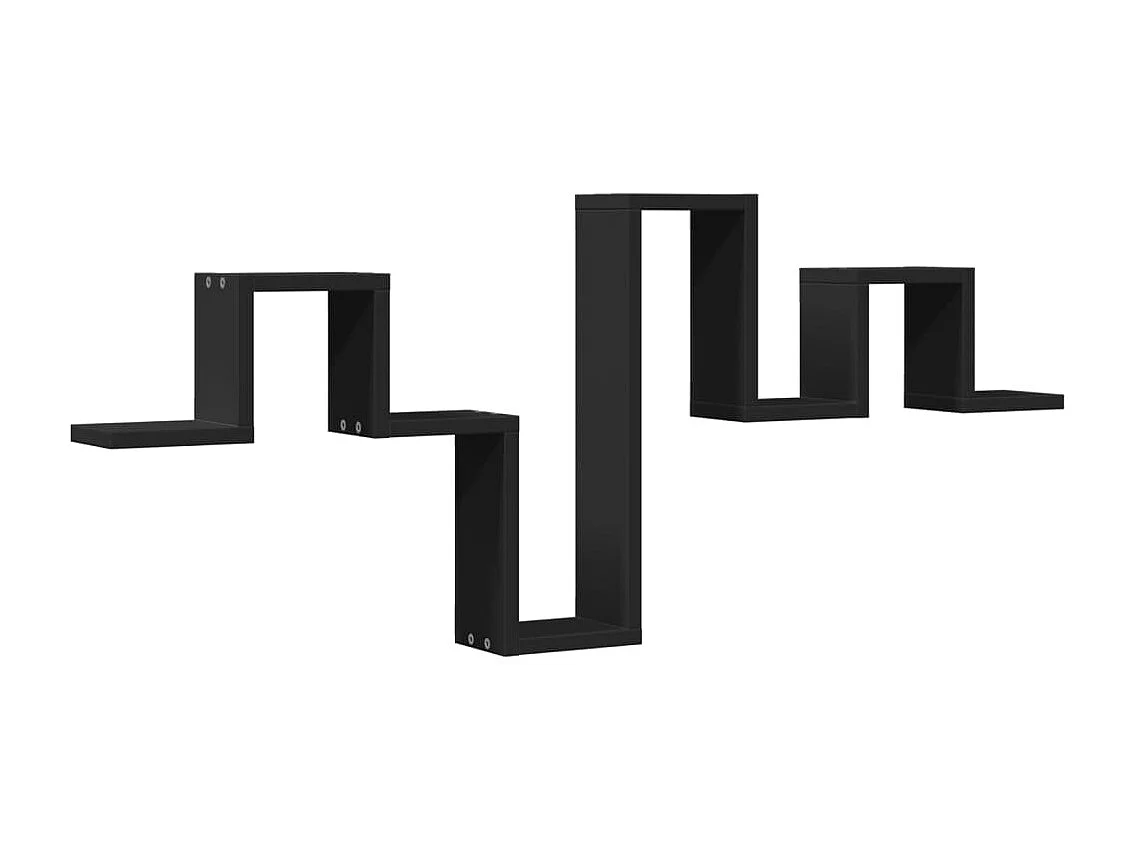 Étagère murale noir 104,5x10x43 cm bois d'ingénierie