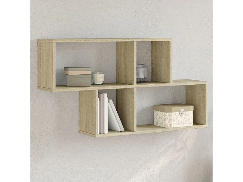 Wandregal aus Sonoma-Eiche 100x20x53 cm Holzwerkstoff