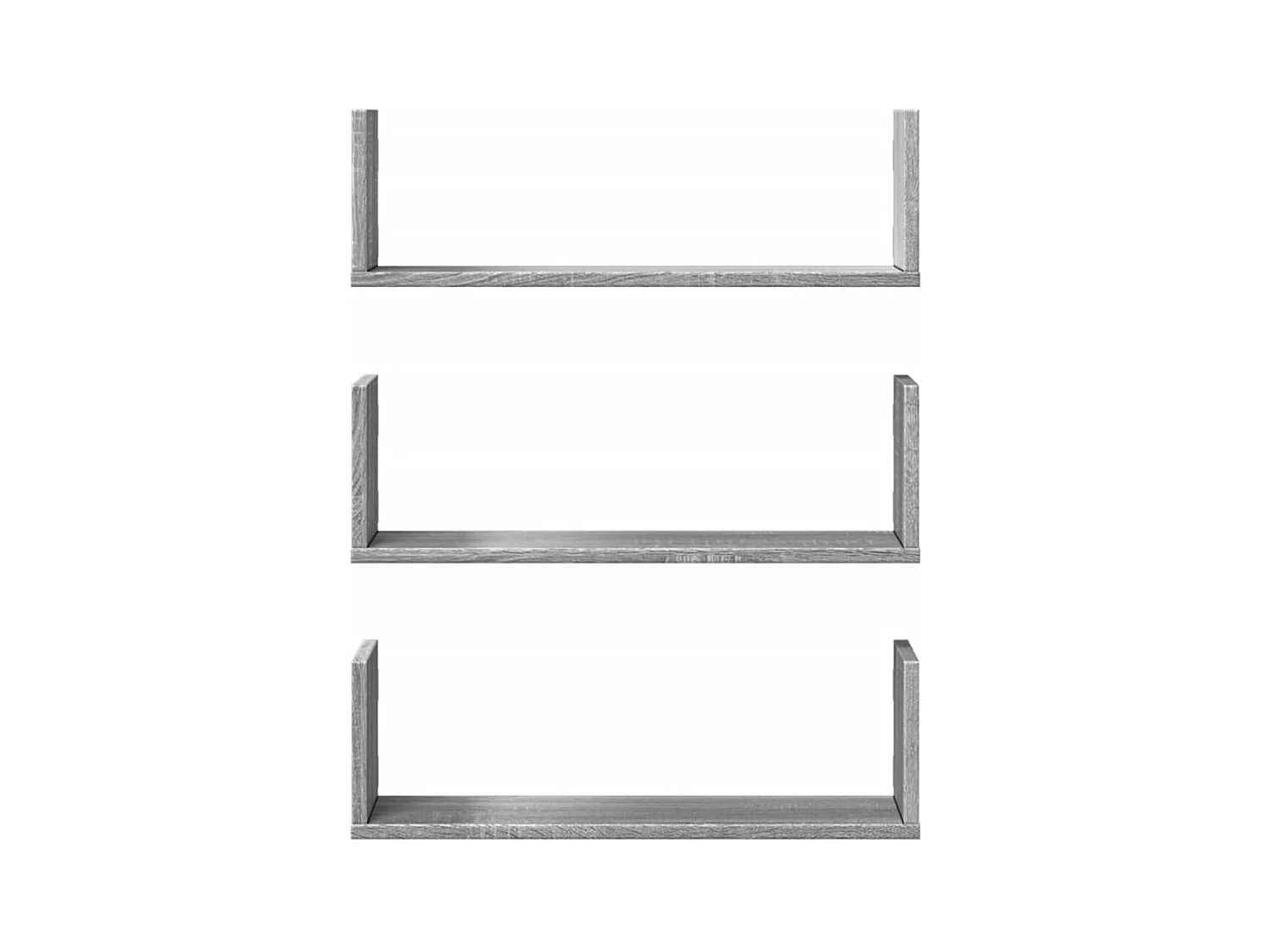 Estantes de pared 3 piezas gris sonoma 58x18x18 cm madera de ingeniería