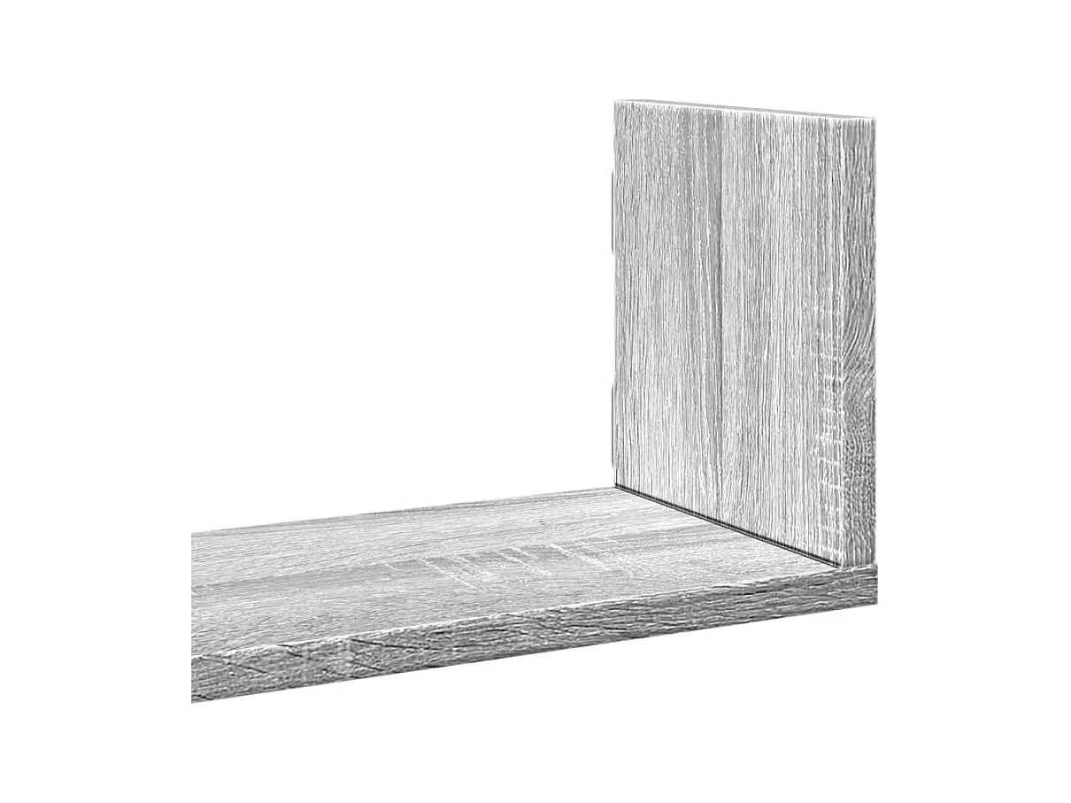 Estantes de pared 3 piezas gris sonoma 58x18x18 cm madera de ingeniería