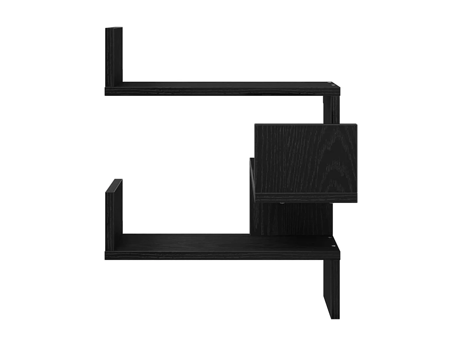 Mensole da parete 2 pz Rovere nero 40x40x49,5 cm Legno ingegnerizzato