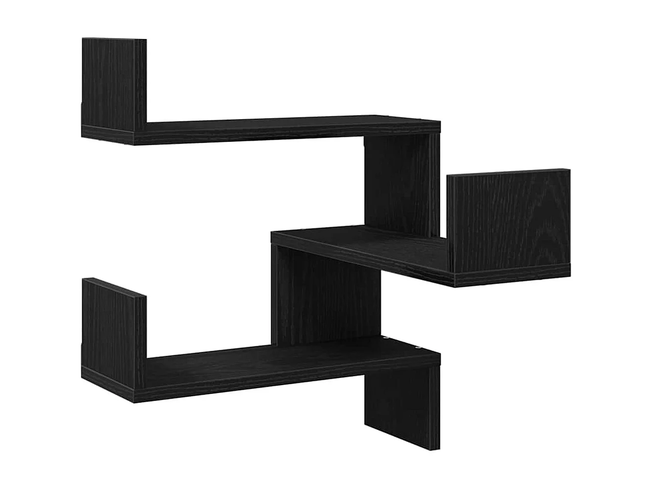 Étagères murales 2 pcs Chêne noir 40x40x49,5 cm Bois d'ingénierie