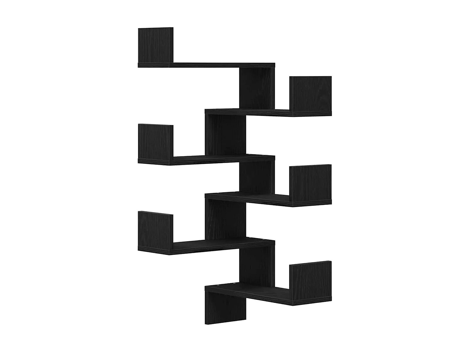 Étagères murales 2 pcs Chêne noir 40x40x49,5 cm Bois d'ingénierie