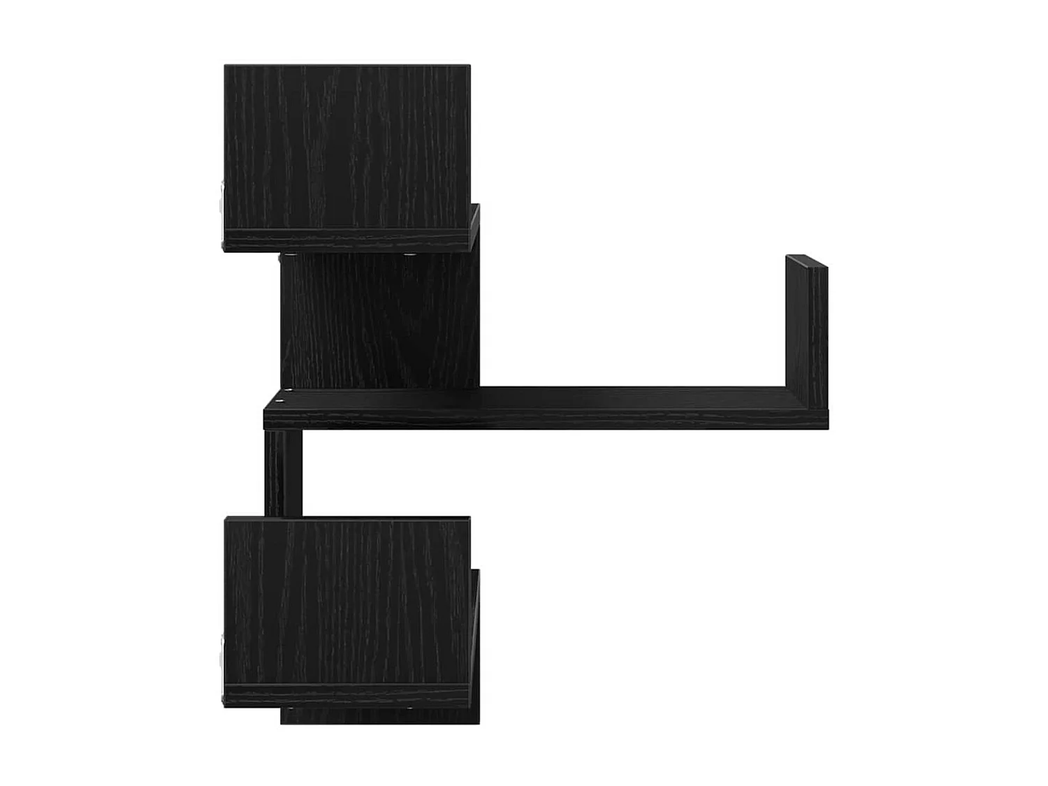 Étagères murales 2 pcs Chêne noir 40x40x49,5 cm Bois d'ingénierie