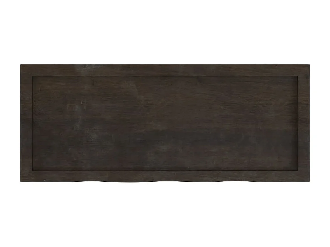 Étagère murale marron foncé bois chêne massif traité