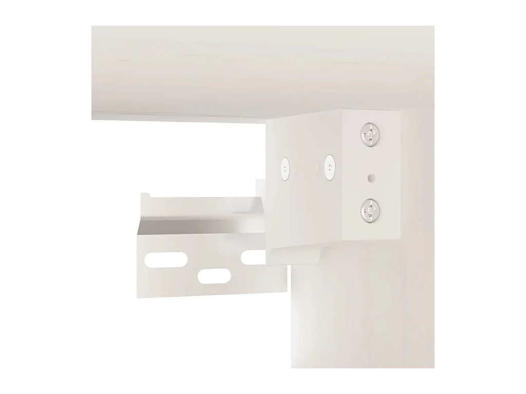 Pensile Bianco 80x30x30 cm Legno massello di pino