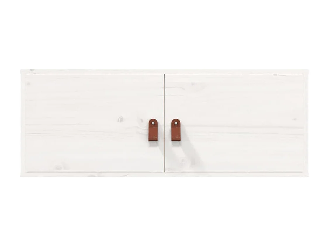Armoire murale Blanc 80x30x30 cm Bois de pin massif
