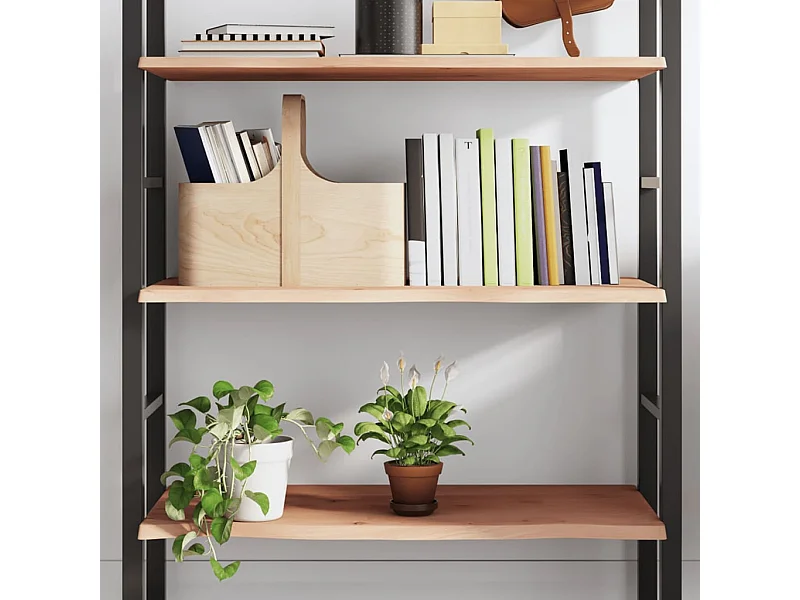 Mensola da parete 100x40x2 cm in legno massello di rovere non trattato