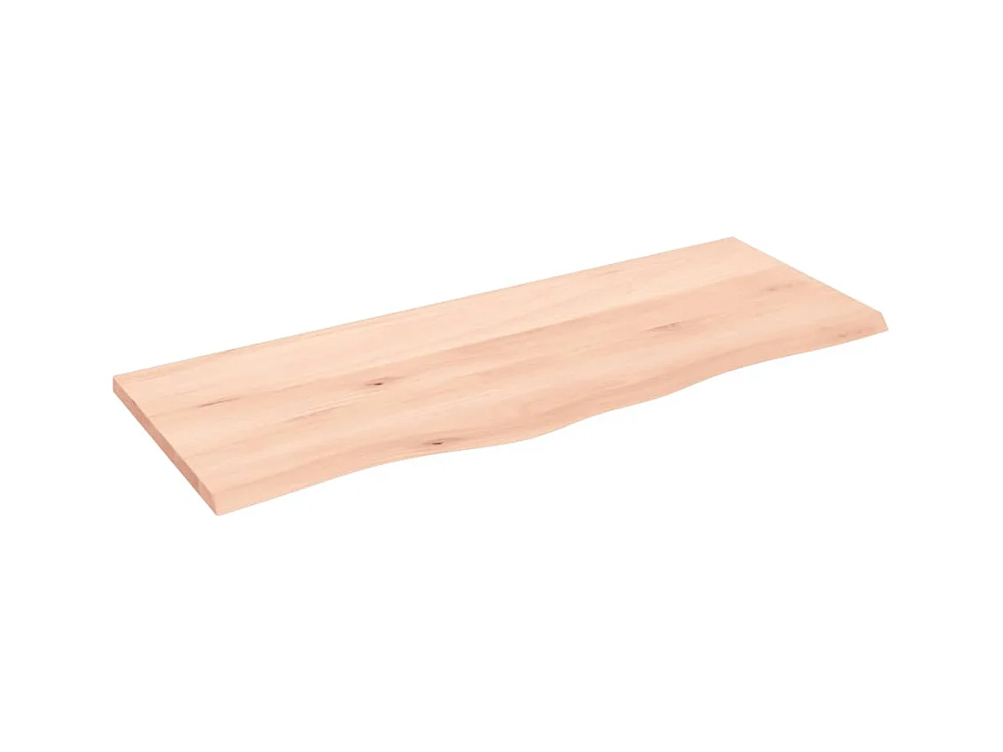 Mensola da parete 100x40x2 cm in legno massello di rovere non trattato