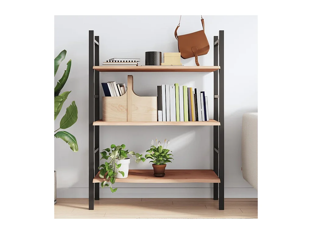 Mensola da parete 100x40x2 cm in legno massello di rovere non trattato