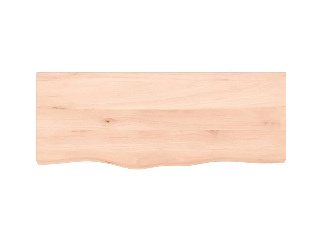 Mensola da parete 100x40x2 cm in legno massello di rovere non trattato