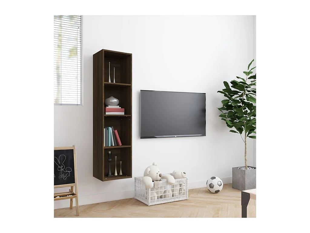 Bibliothèque/Meuble TV Chêne marron 143x30x36cm Bois ingénierie