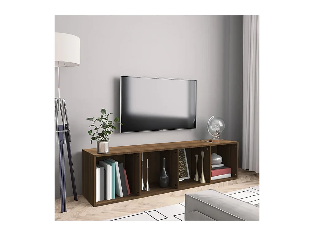 Bibliothèque/Meuble TV Chêne marron 143x30x36cm Bois ingénierie