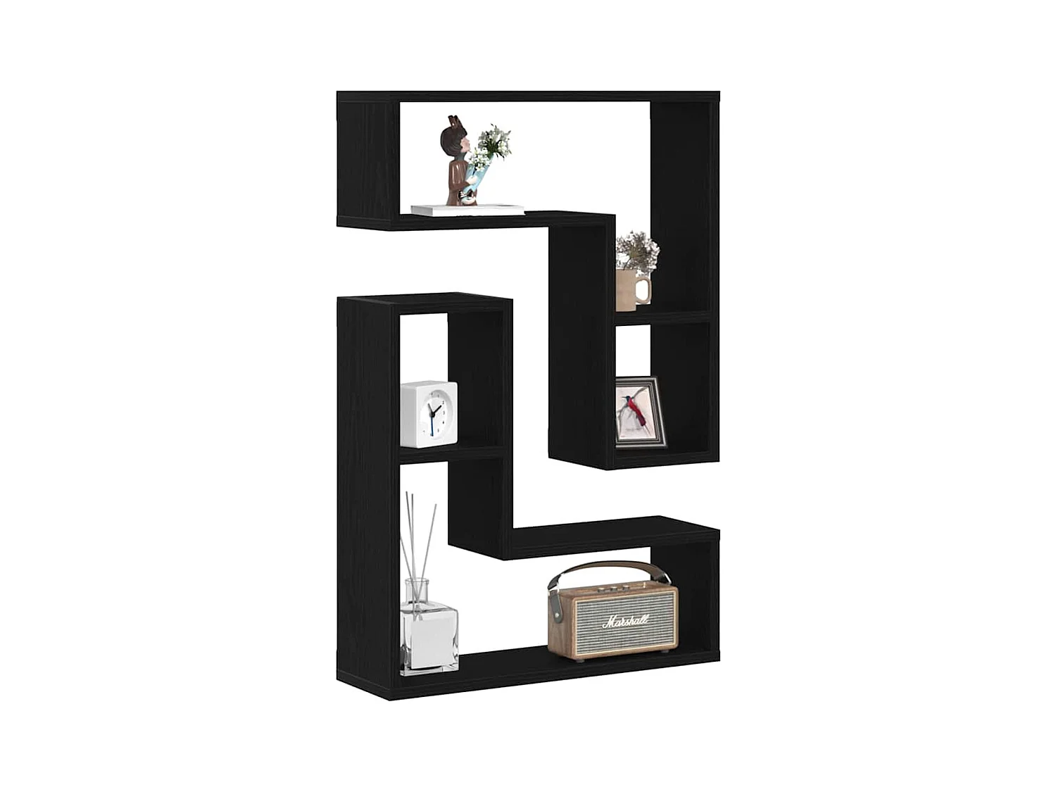 Étagères murales 2 pièces Chêne noir 50x15x85 cm en bois reconstitué