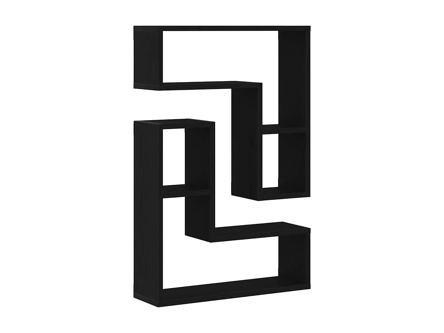 Étagères murales 2 pièces Chêne noir 50x15x85 cm en bois reconstitué