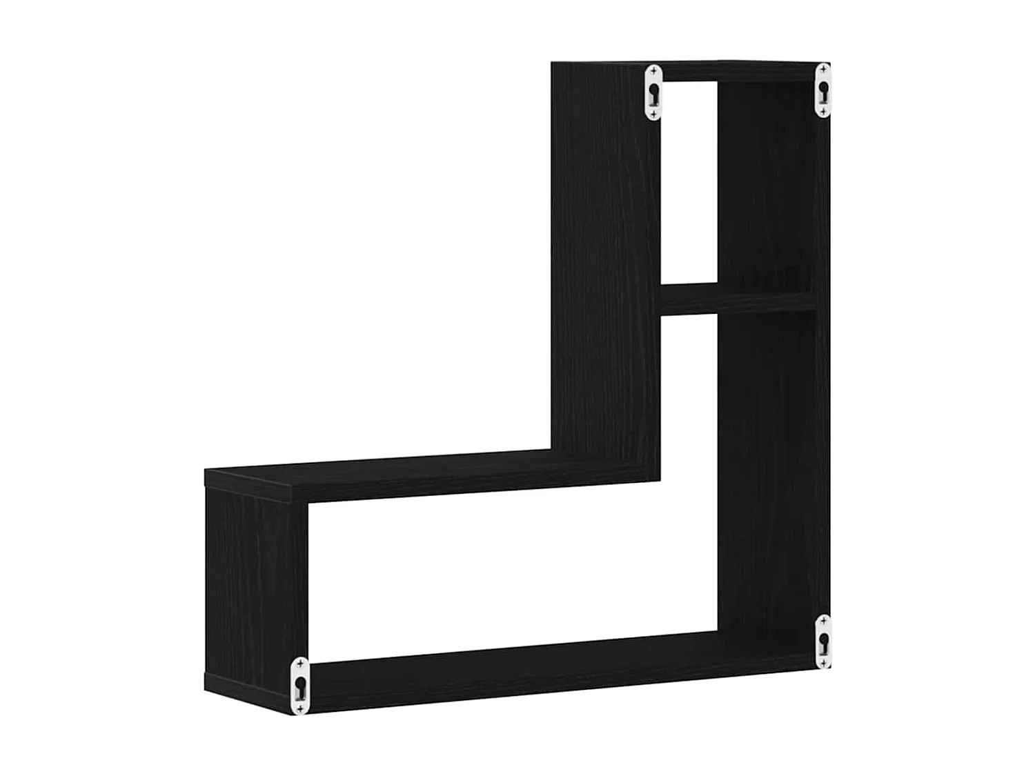 Étagères murales 2 pièces Chêne noir 50x15x85 cm en bois reconstitué