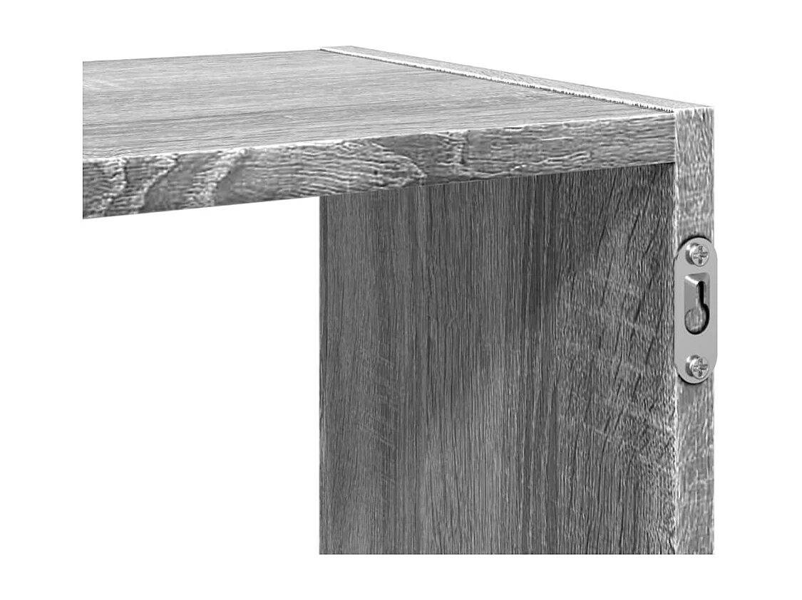 Sonoma wandplank grijs 100x25x50 cm bewerkt hout