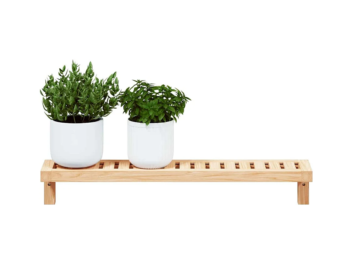 Etagère murale 62x10x12,5 cm en bois massif noyer