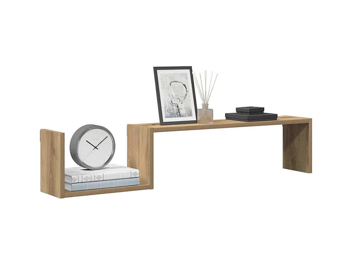 Étagères murales 2 pcs chêne artisanal 100x15x20 cm