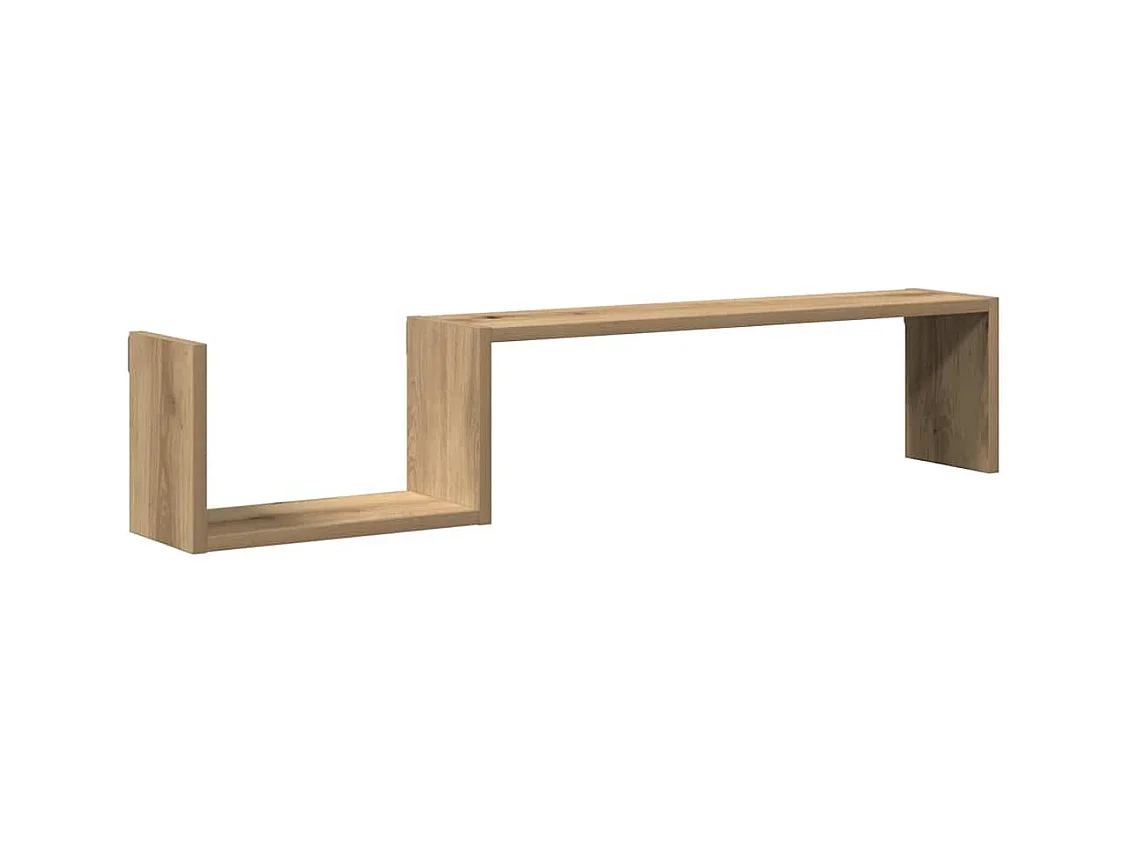 Étagères murales 2 pcs chêne artisanal 100x15x20 cm