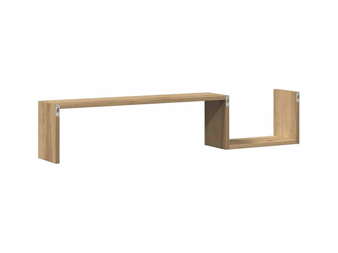 Étagères murales 2 pcs chêne artisanal 100x15x20 cm