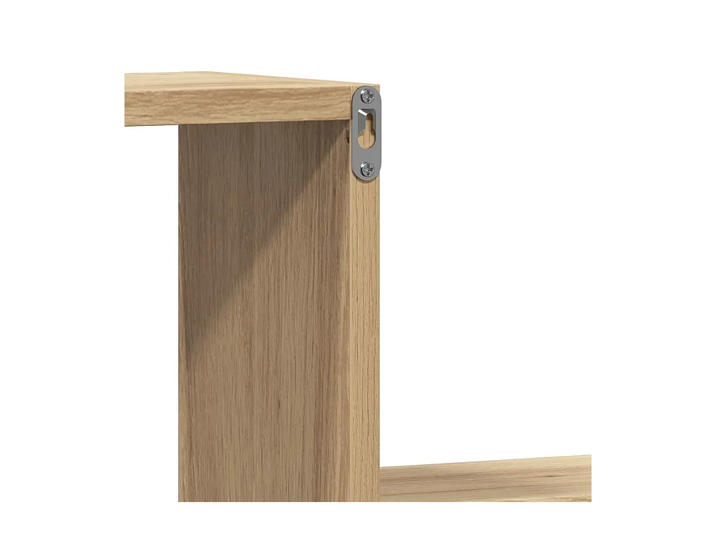 Étagères murales 2 pcs chêne artisanal 100x15x20 cm