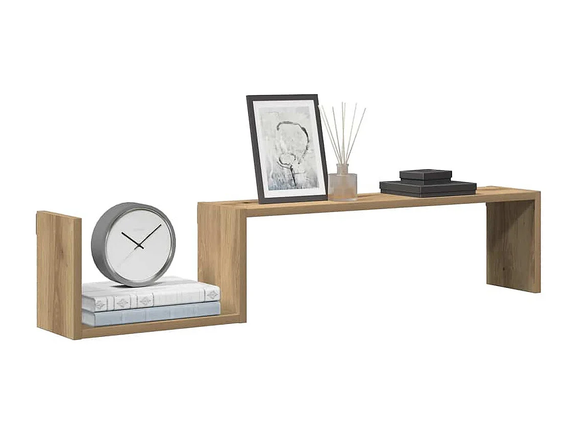 Étagères murales 2 pcs chêne artisanal 100x15x20 cm