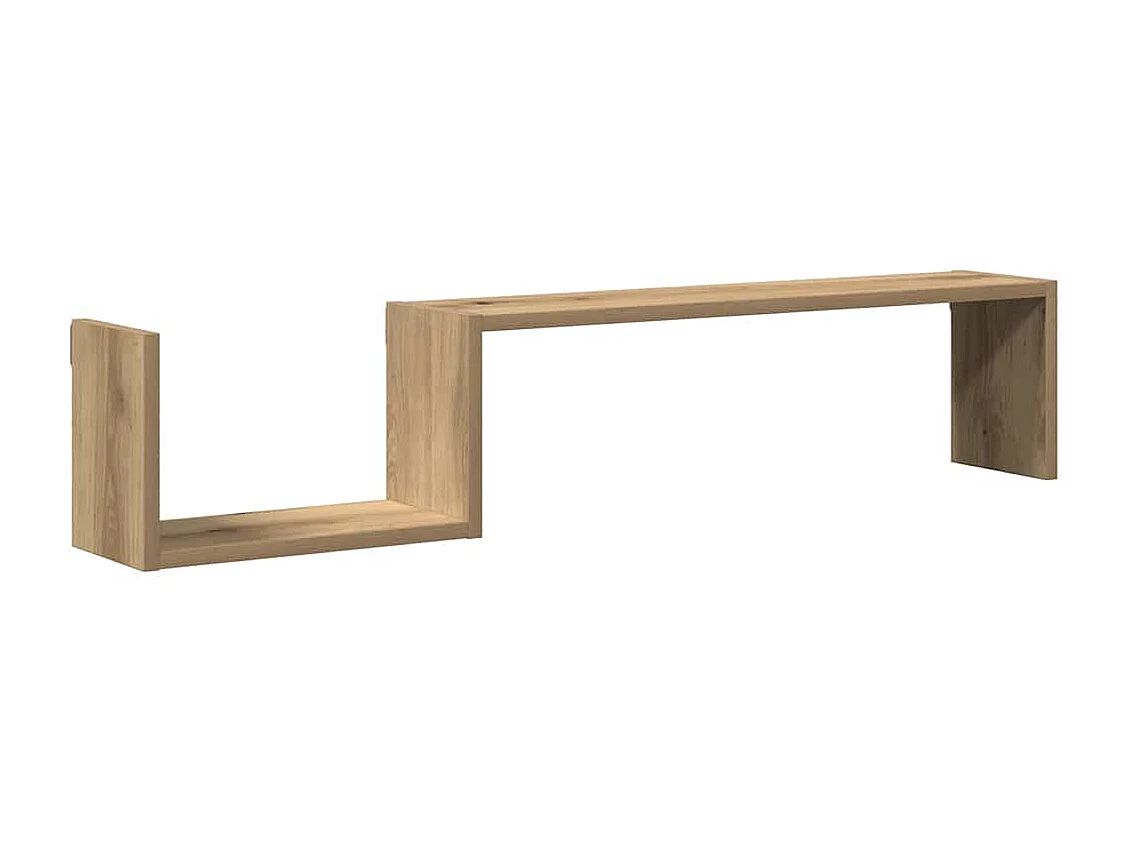 Étagères murales 2 pcs chêne artisanal 100x15x20 cm