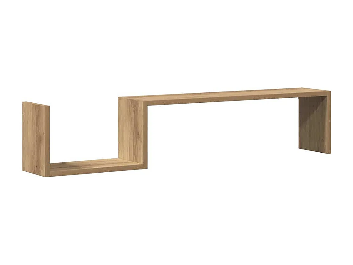 Étagères murales 2 pcs chêne artisanal 100x15x20 cm