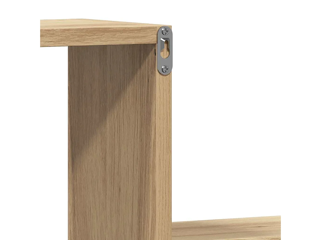 Étagères murales 2 pcs chêne artisanal 100x15x20 cm