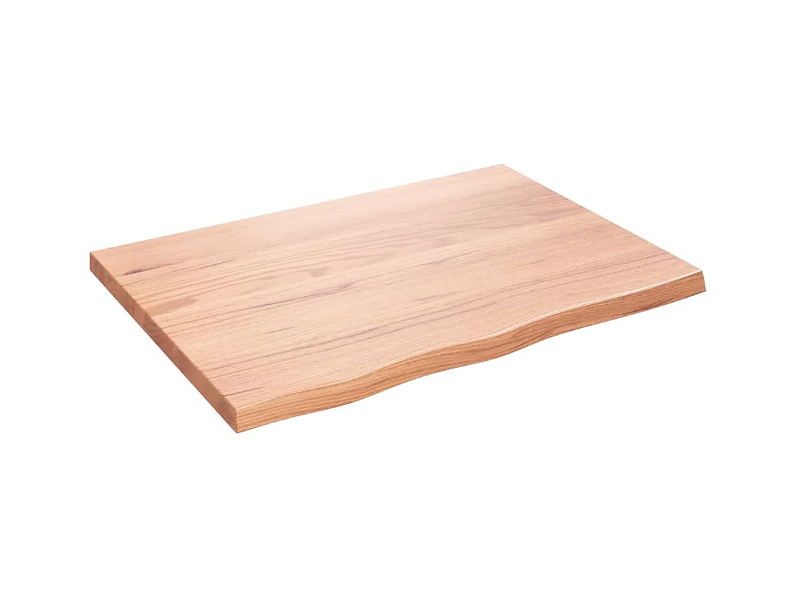 Étagère murale marron clair bois chêne massif traité