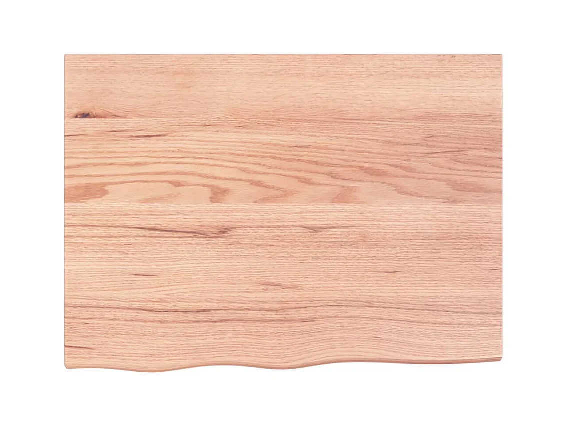 Étagère murale marron clair bois chêne massif traité