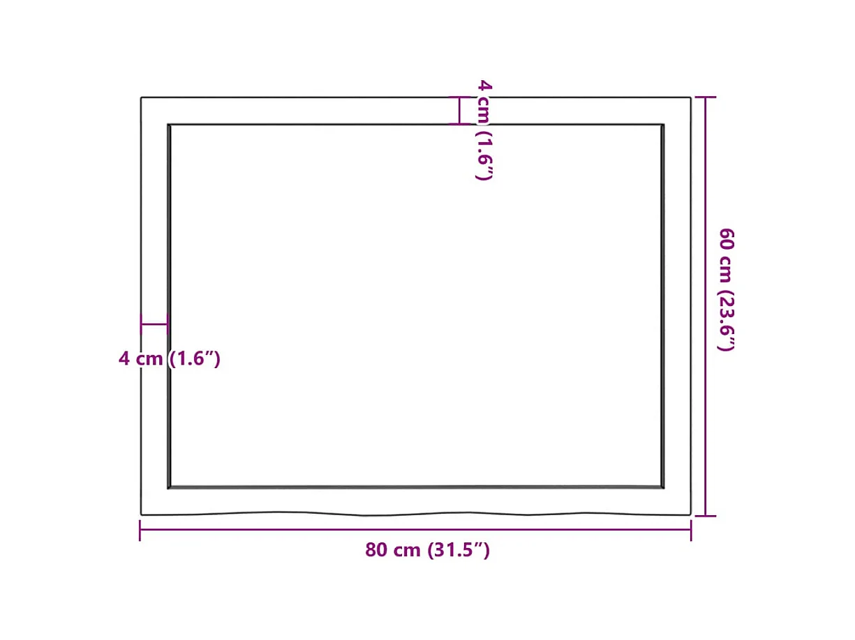 Étagère murale marron clair bois chêne massif traité