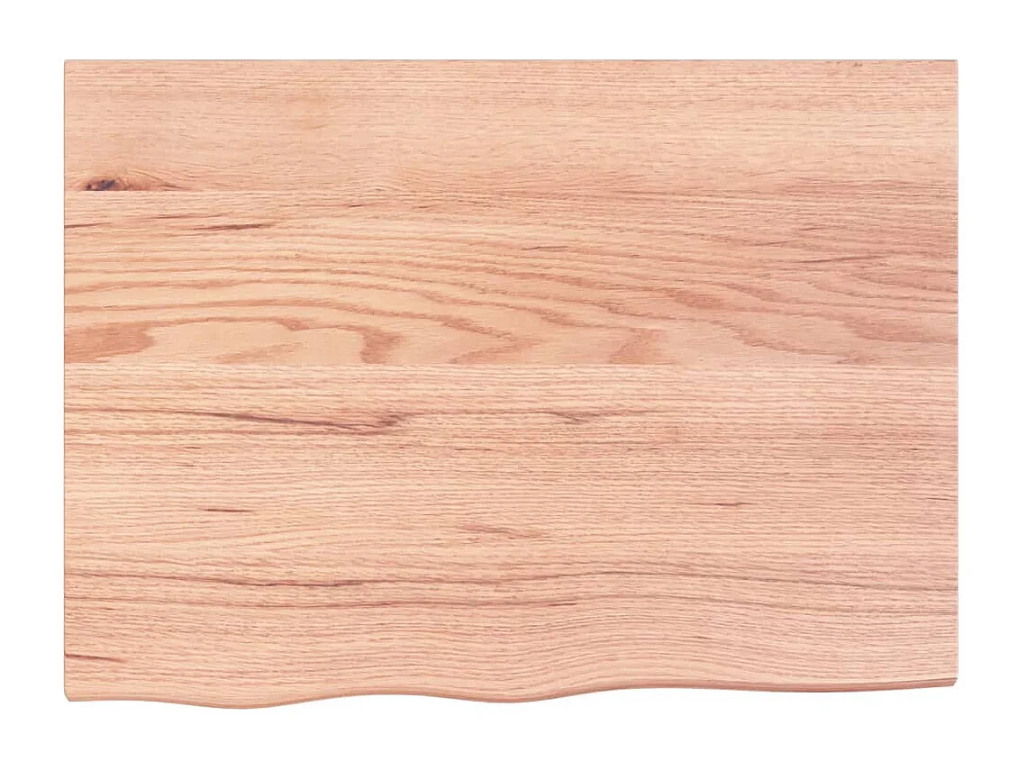 Étagère murale marron clair bois chêne massif traité