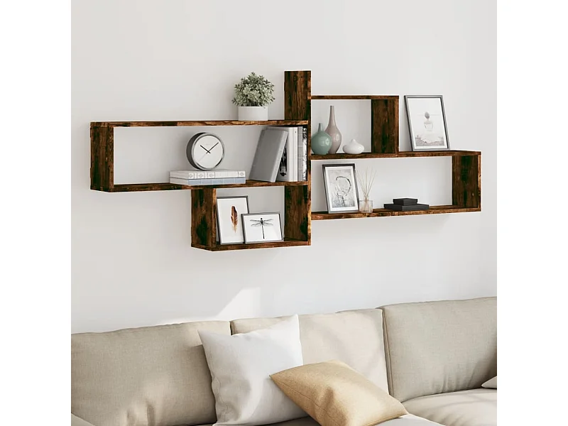 Mensola da parete in rovere affumicato 167,5x18x68 cm in legno ingegnerizzato