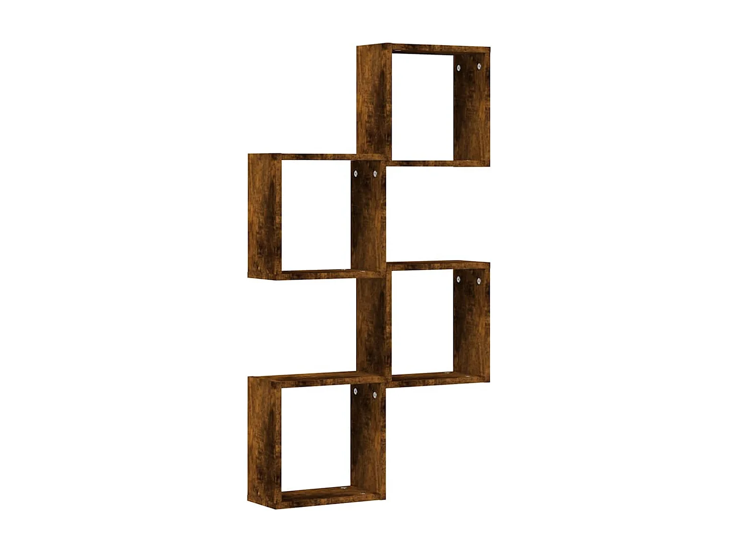 Étagères murales sous forme de cube 4 pcs chêne fumé 30x15x30cm