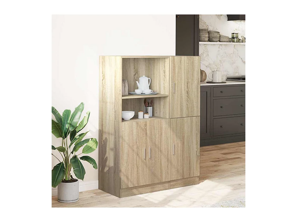 Ensemble d'armoires de cuisine 2 pcs chêne sonoma