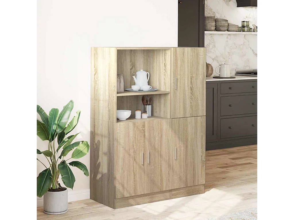 Ensemble d'armoires de cuisine 2 pcs chêne sonoma