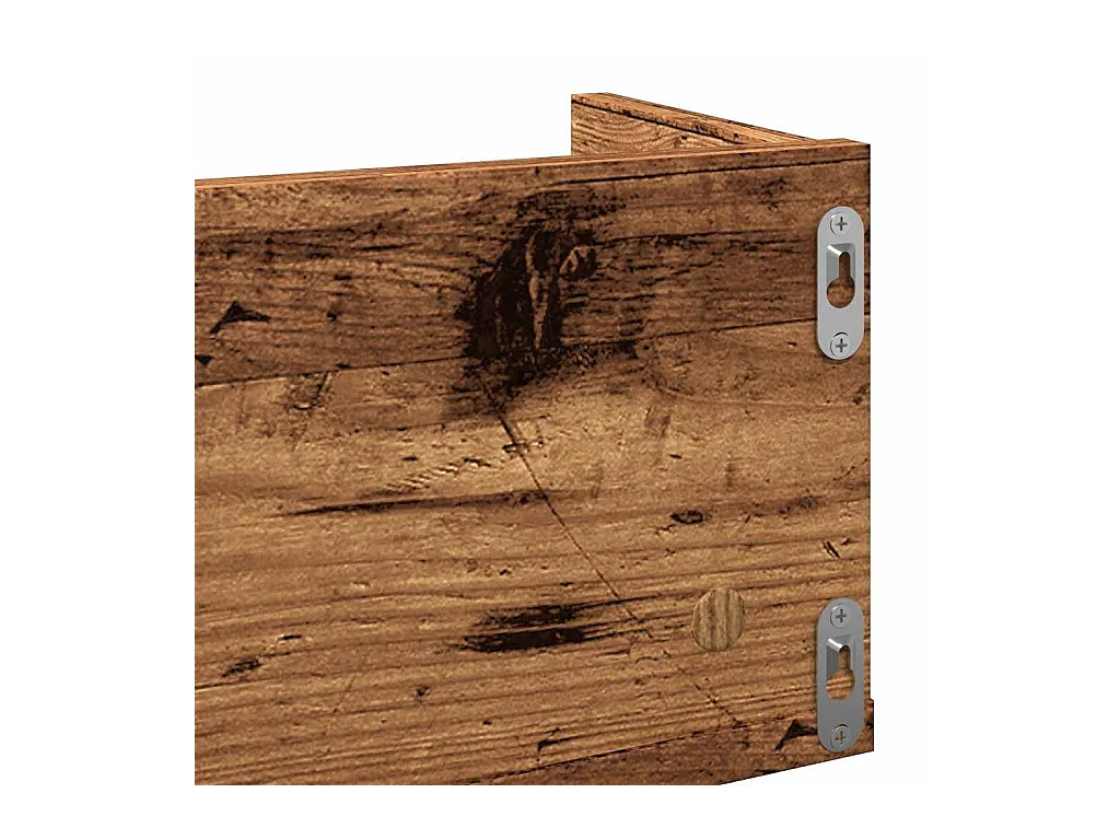 Étagère murale à CD vieux bois 100x18x18 cm bois d'ingénierie