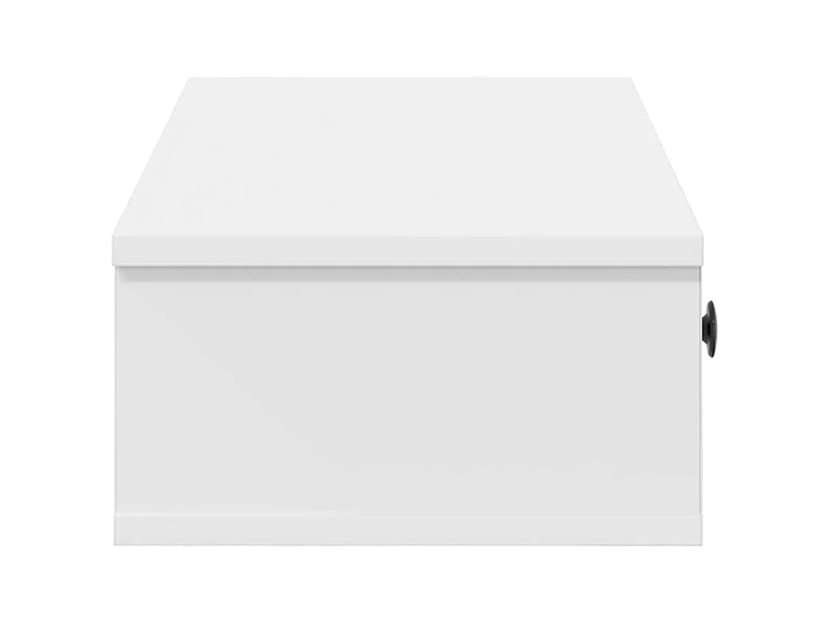 Mensola da parete con cassetti bianca 60x25x15 cm in legno ingegnerizzato