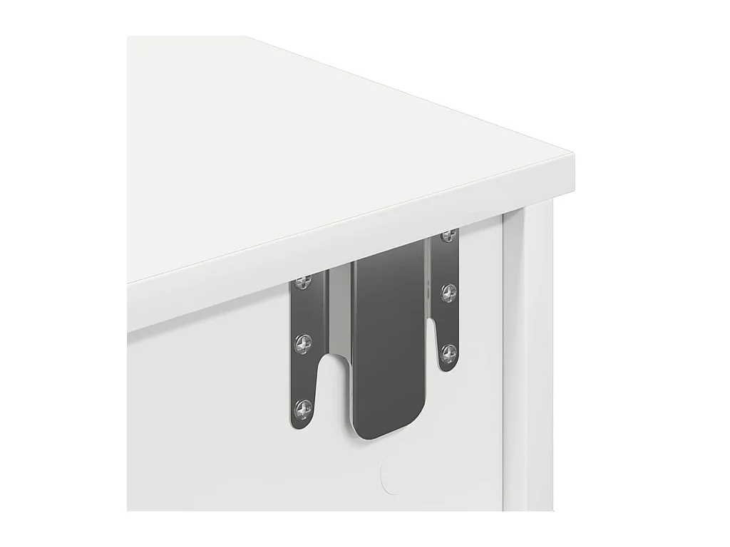 Mensola da parete con cassetti bianca 60x25x15 cm in legno ingegnerizzato