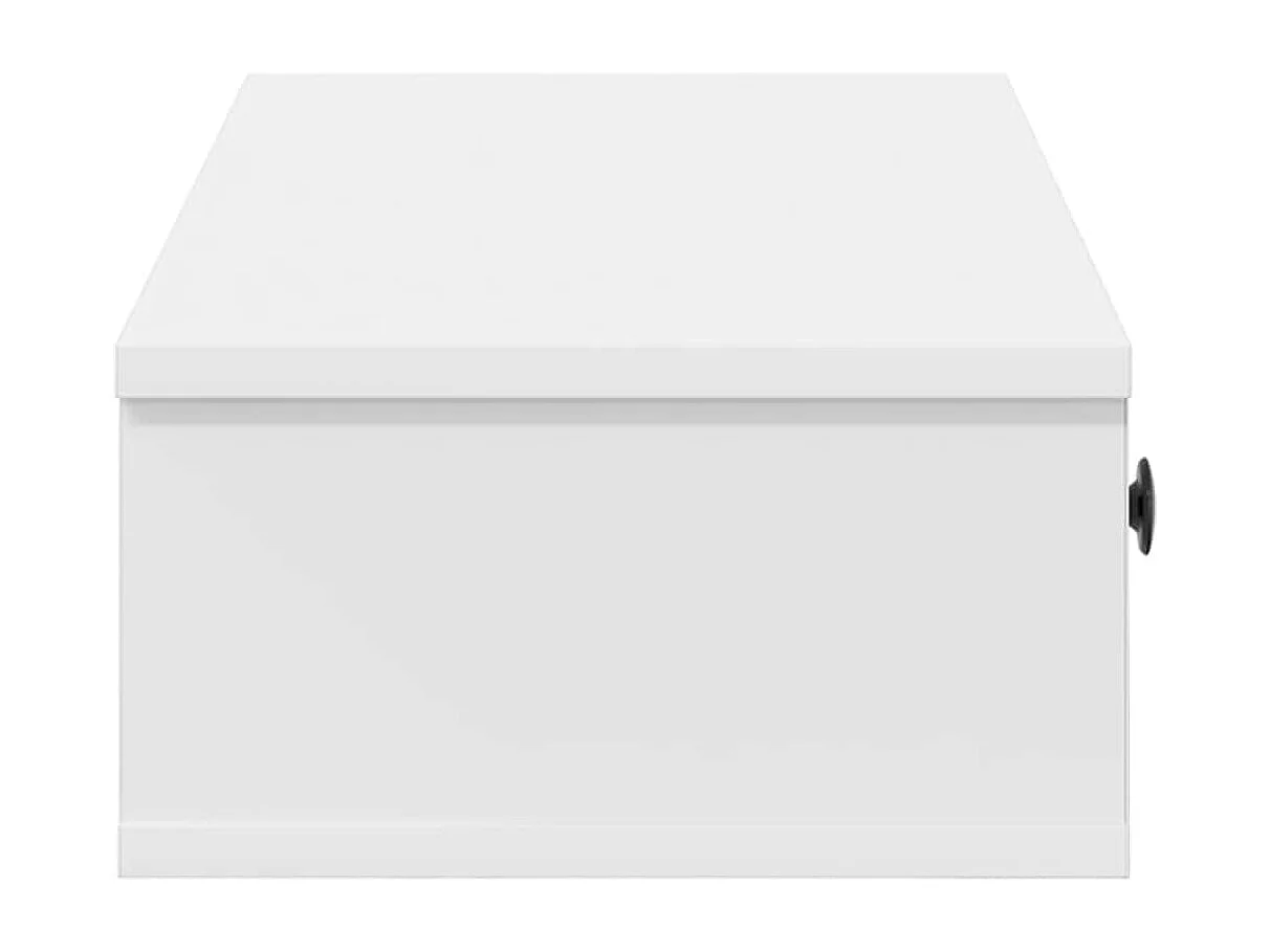 Wandregal mit Schubladen weiß 60x25x15 cm Holzwerkstoff