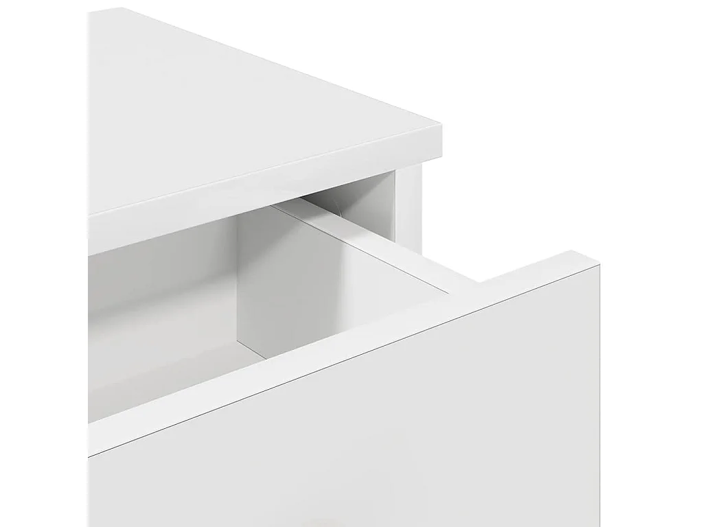 Wandregal mit Schubladen weiß 60x25x15 cm Holzwerkstoff